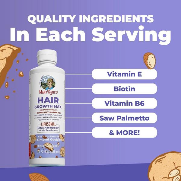 MaryRuth's Hair Growth Max Liposomal Almond Cookie #5