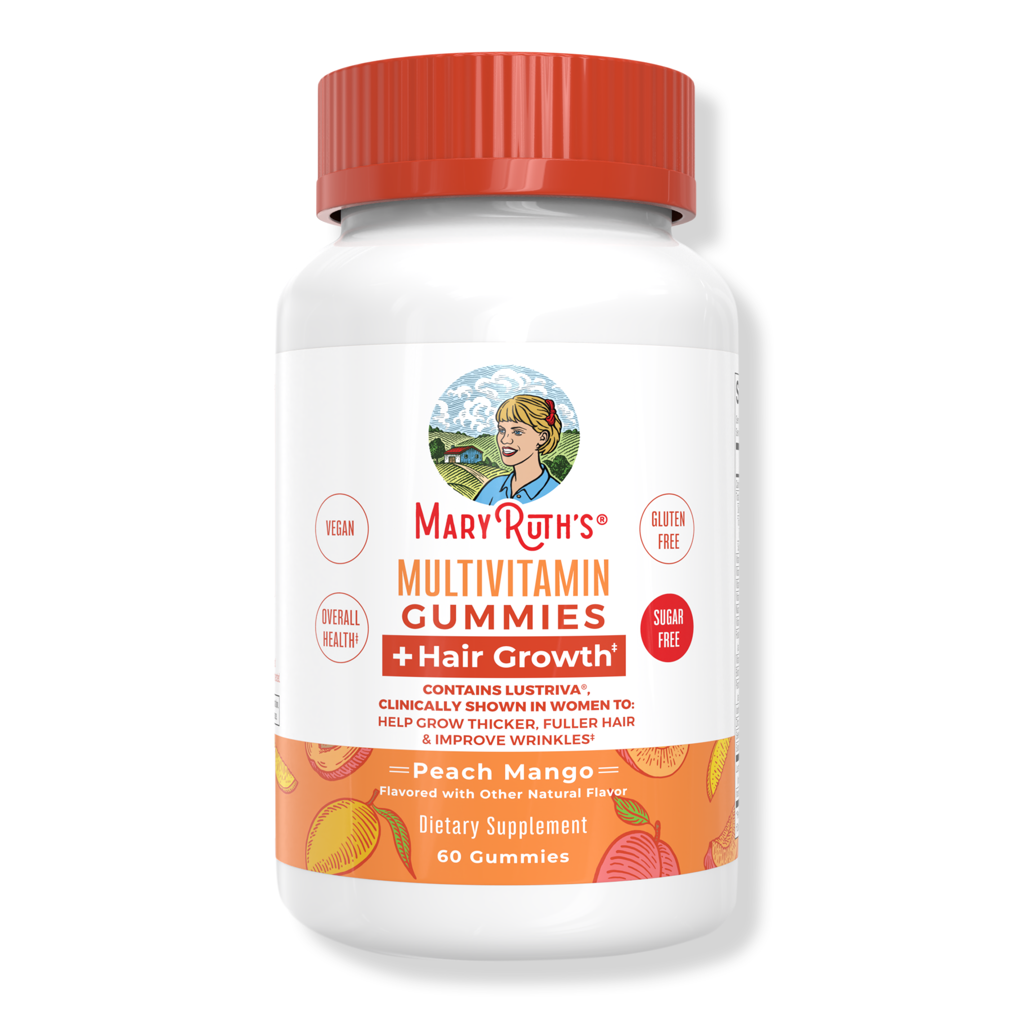 MaryRuth's Multivitamin Gummies + Hair Growth Peach Mango #1