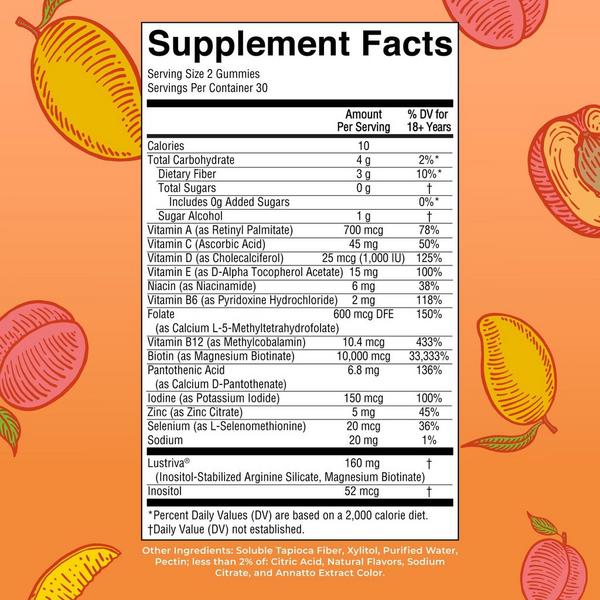 MaryRuth's Multivitamin Gummies + Hair Growth Peach Mango #6