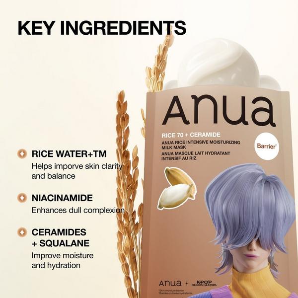 ANUA KPop Demon Hunters Rice 70 Intensive Moisturizing Milk Mask #3