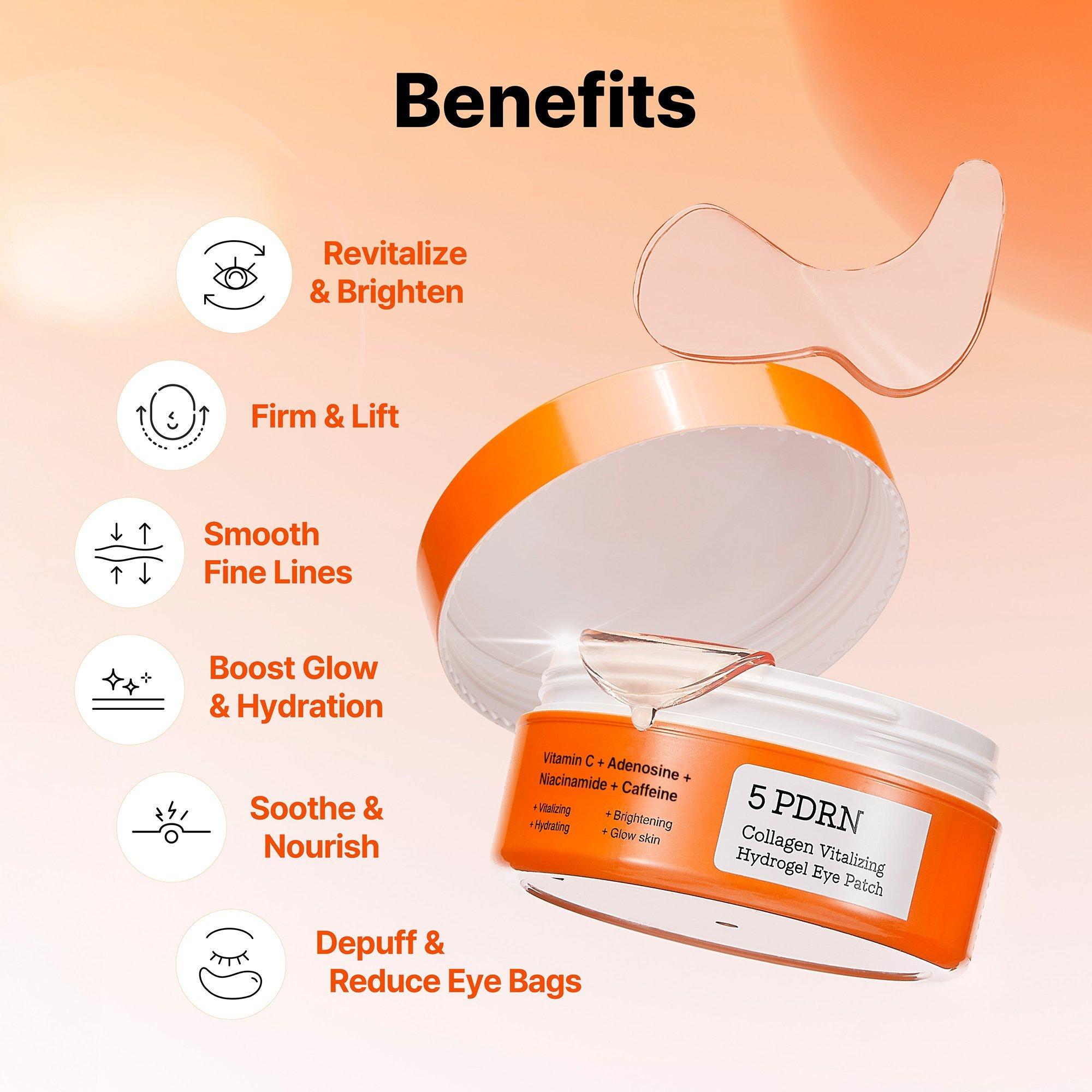 Омолаживающие гидрогелевые патчи для глаз Cosrx 5 Pdrn Collagen — фото 3