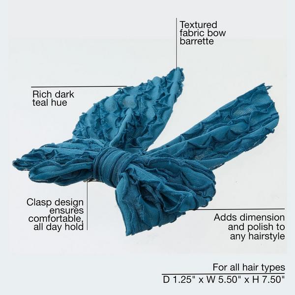 Conair Accessories Textured Bow Barrette #4