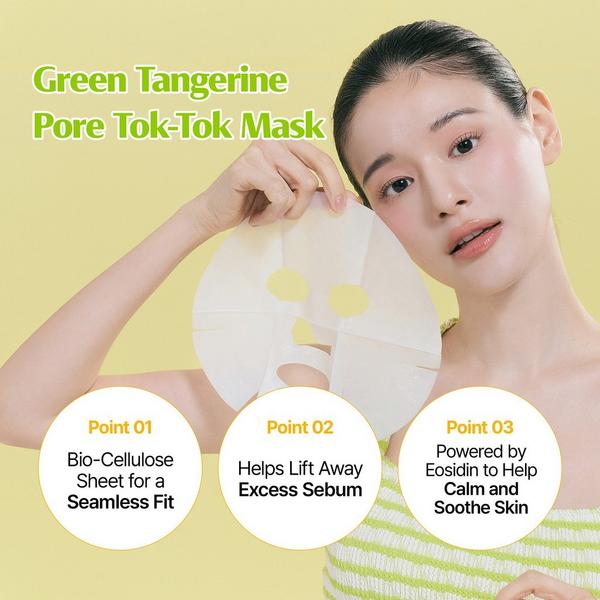 ClearDea. Green Tangerine Pore Tok-Tok Mask #3