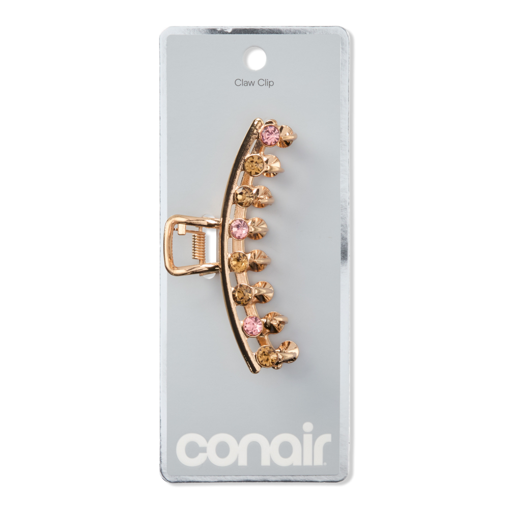 Conair Accessories Metal Claw Clip with Multi-Color Stones