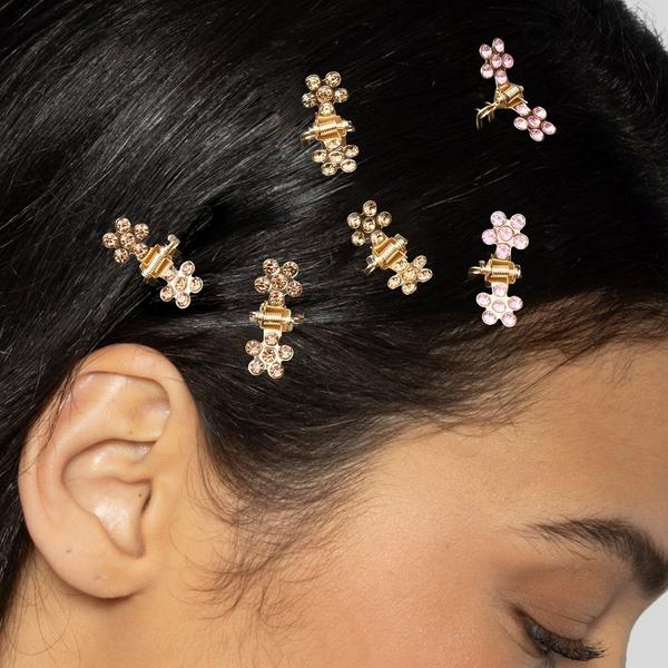 Conair Accessories Flower Claw Clip with Stones 6pk #4
