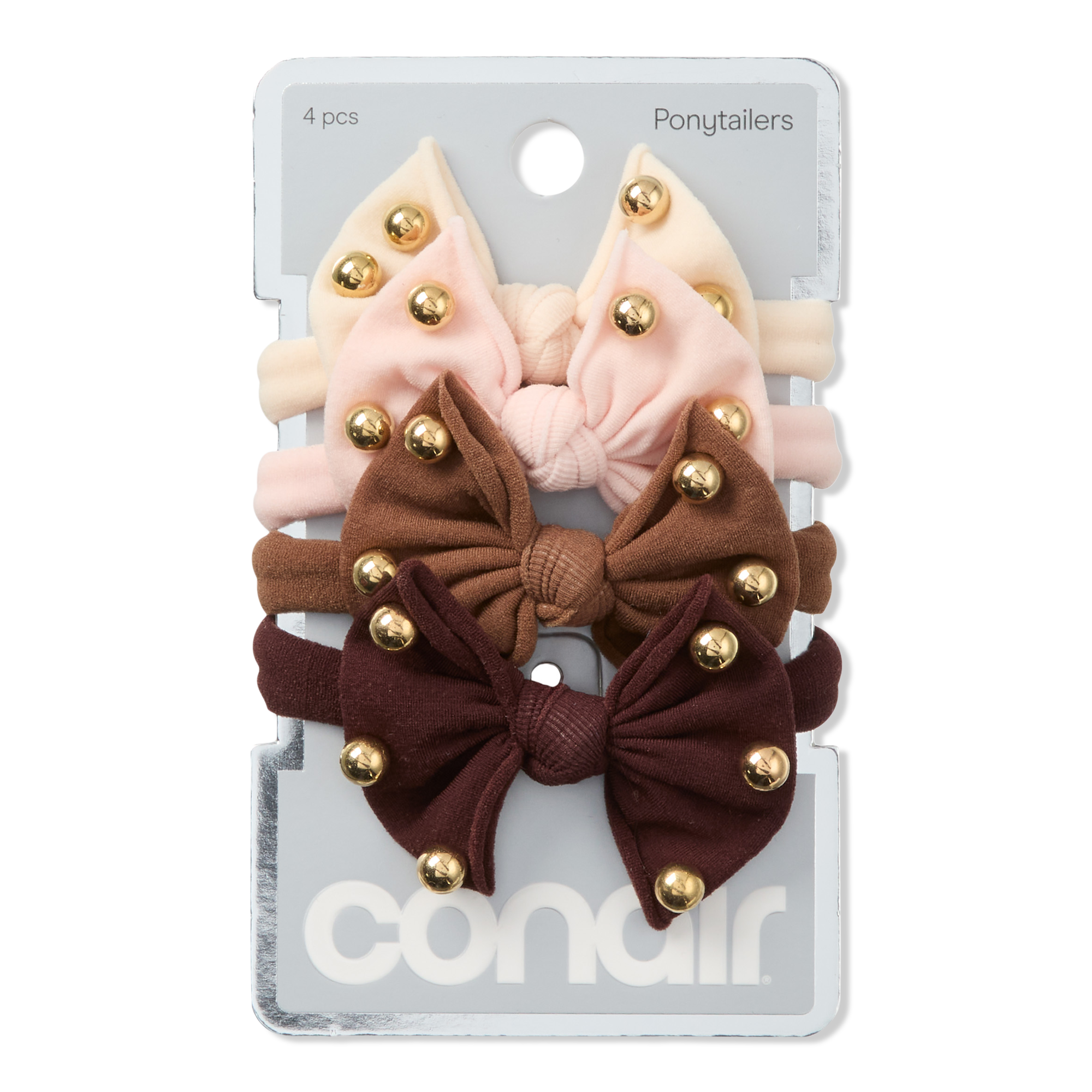 Conair Accessories Bow Ponytailers with Gold Beads 4 pk #1
