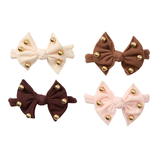 Conair Accessories Bow Ponytailers with Gold Beads 4 pk #2