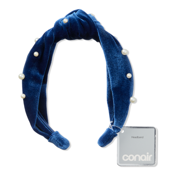 Conair Accessories Knotted Velvet Headband with Pearl Accents #1