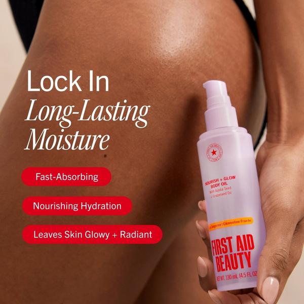 First Aid Beauty Nourish + Glow Body Oil with Jojoba Seed + Grapeseed Oil #3