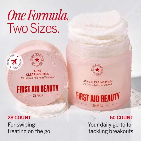 First Aid Beauty Acne Clearing Pads 2% Salicylic Acid Acne Treatment #8