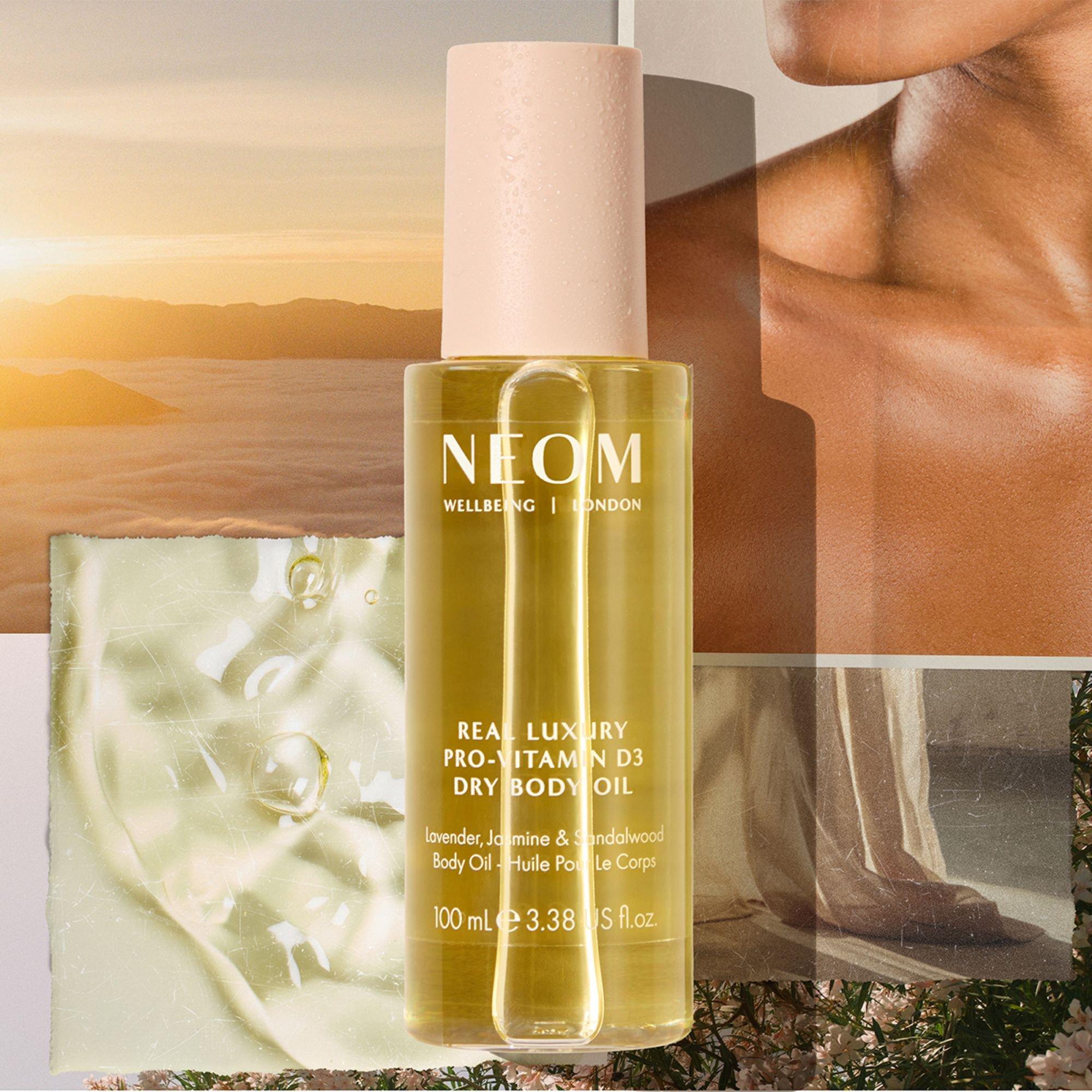 Успокаивающее сухое масло для тела с провитамином D3 Neom Wellbeing Real Luxury — фото 4