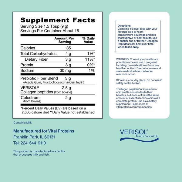 Vital Proteins Advanced Collagen Peptides + Colostrum + Prebiotic Fiber #3
