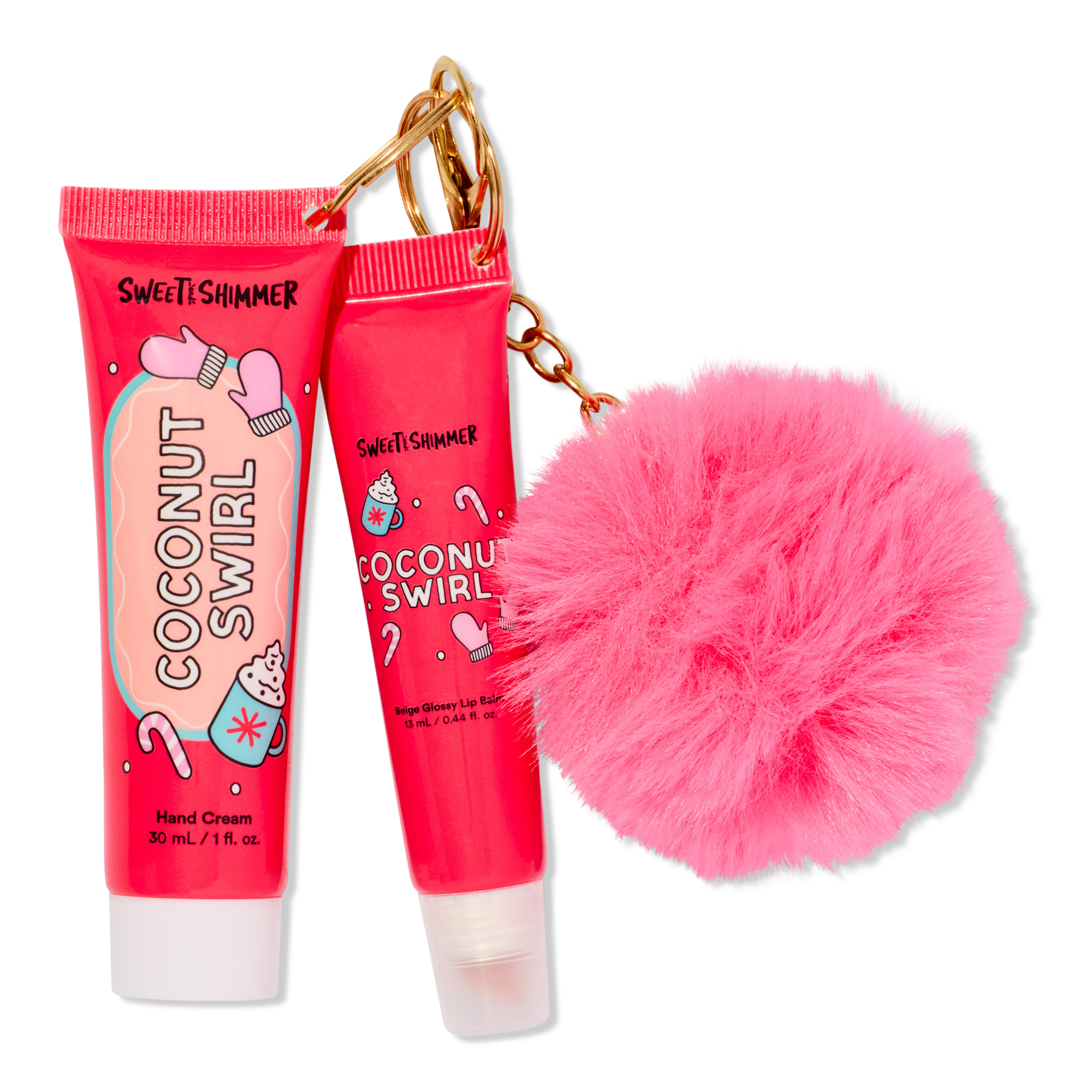 Брелок Sweet & Shimmer Coconut Swirl Lip & Hand Keychain