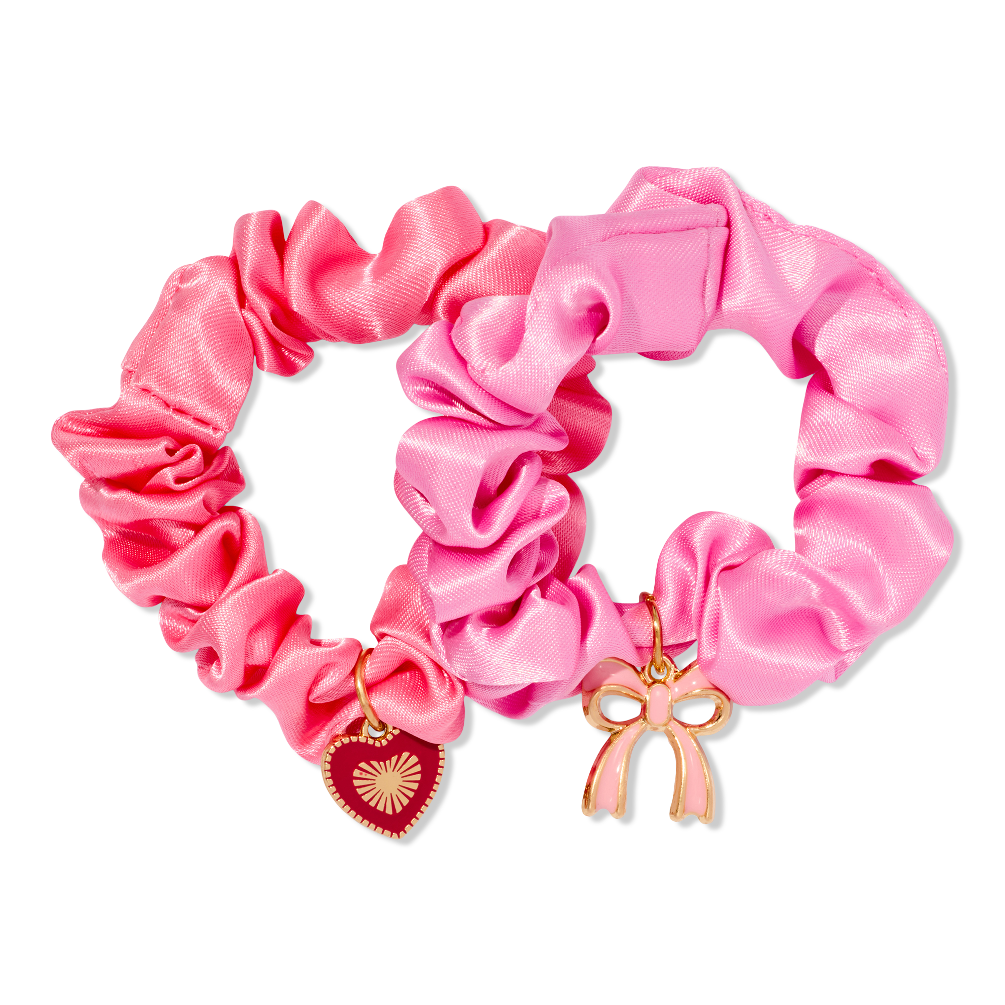 Sweet & Shimmer Charm Scrunchie Duo #1