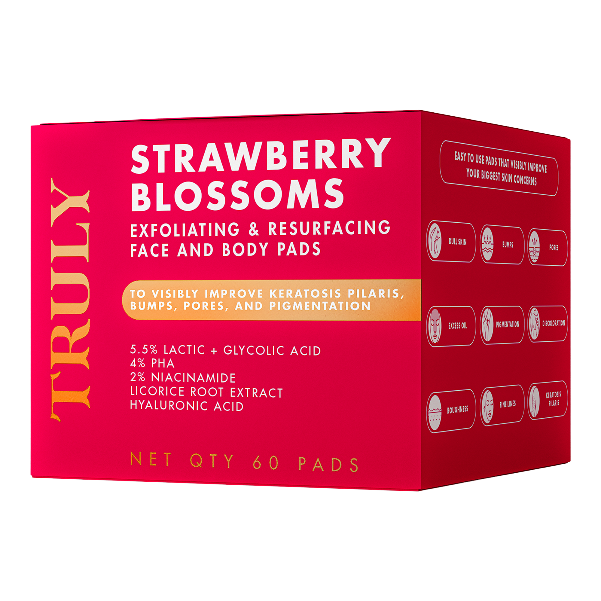 Отшелушивающие пады для лица и тела Truly Strawberry Blossom — фото 3
