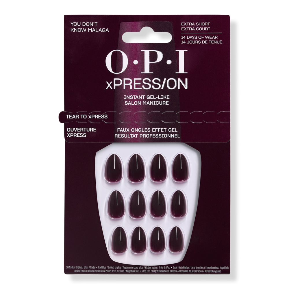 OPI xPRESS/ON Solid Color Press On Nails - You Don't Know Malaga