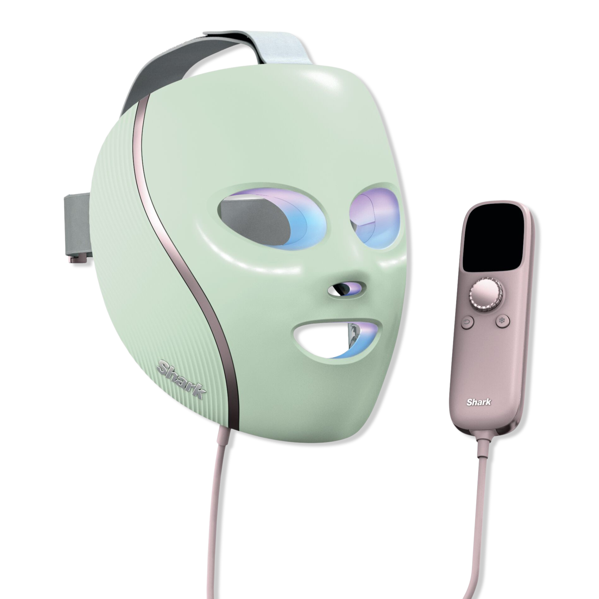 Shark Beauty CryoGlow Red Blue & Infrared iQLED Face Mask & Under Eye Cooling in Strawberry Matcha #1