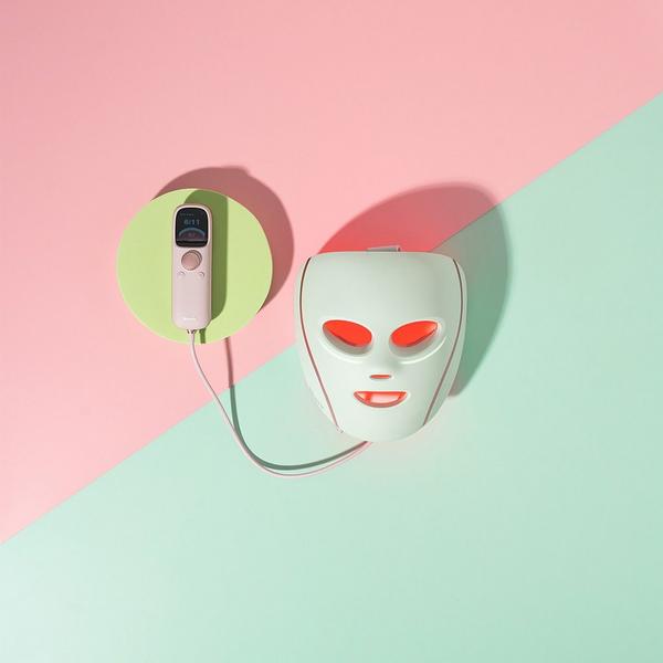 Shark Beauty CryoGlow Red Blue & Infrared iQLED Face Mask & Under Eye Cooling in Strawberry Matcha #4