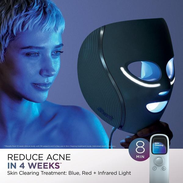 Shark Beauty CryoGlow Red Blue & Infrared iQLED Face Mask & Under Eye Cooling in Strawberry Matcha #7