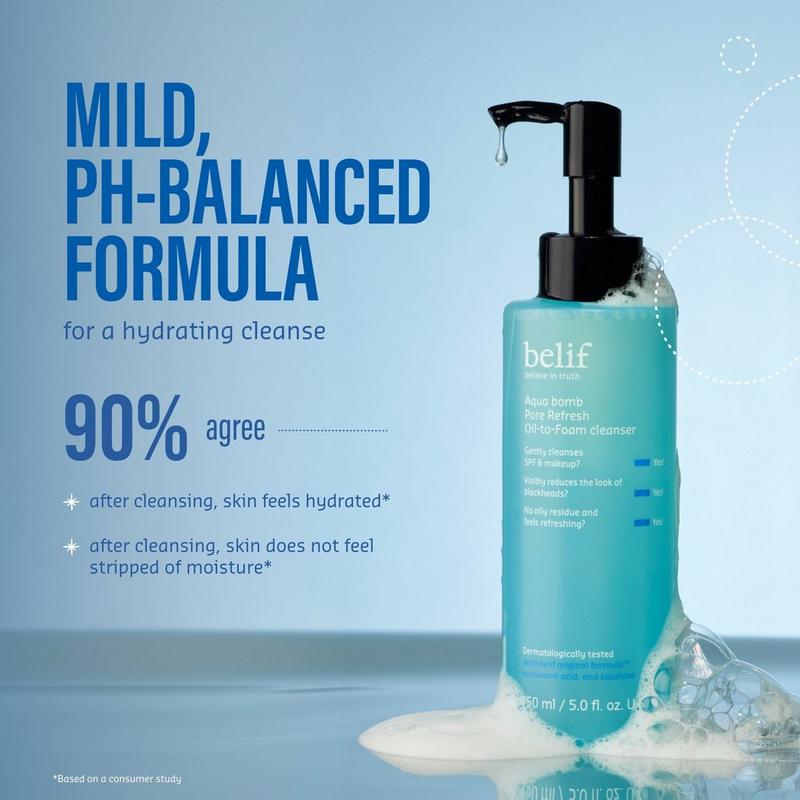 belif - Aqua Bomb Pore Refresh Oil-to-Foam Cleanser | Ulta Beauty