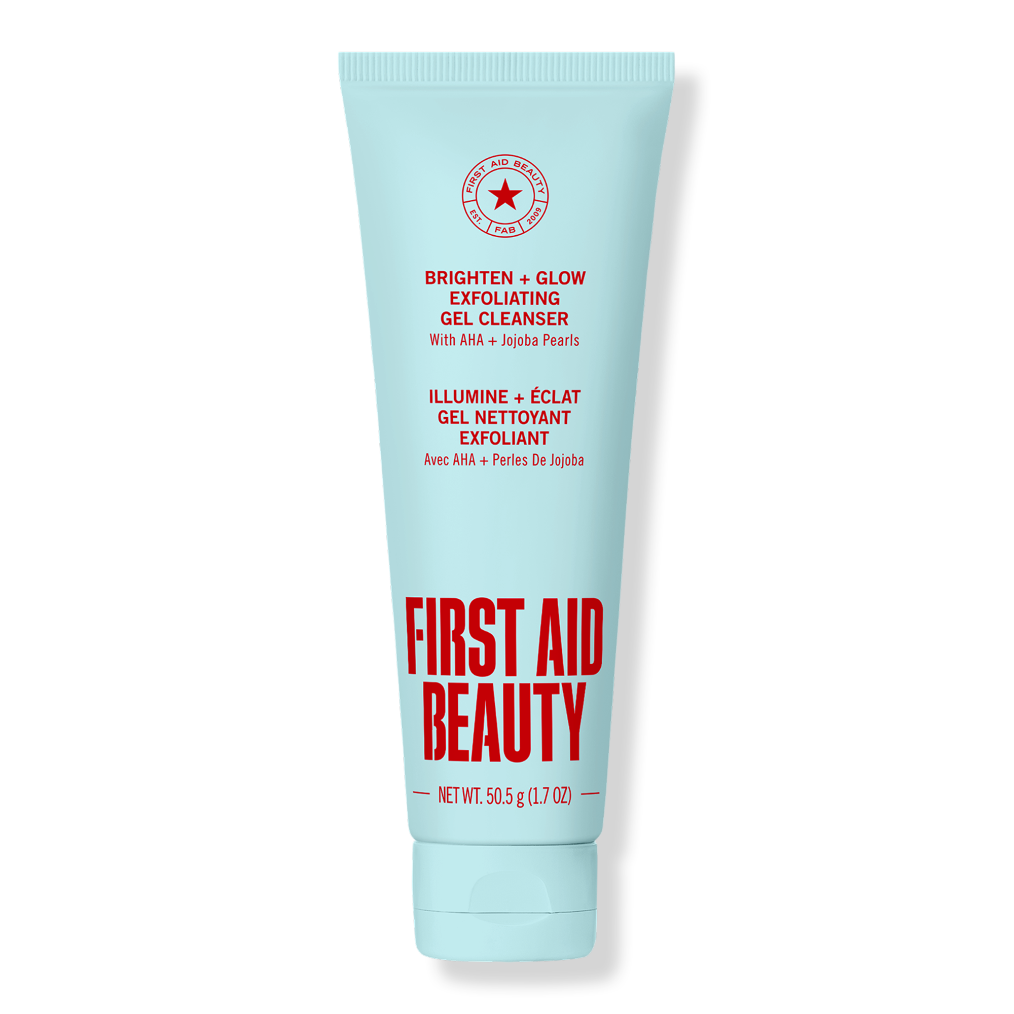 First Aid Beauty Brighten + Glow Exfoliating Gel Cleanser with AHA and Jojoba Pearls #1