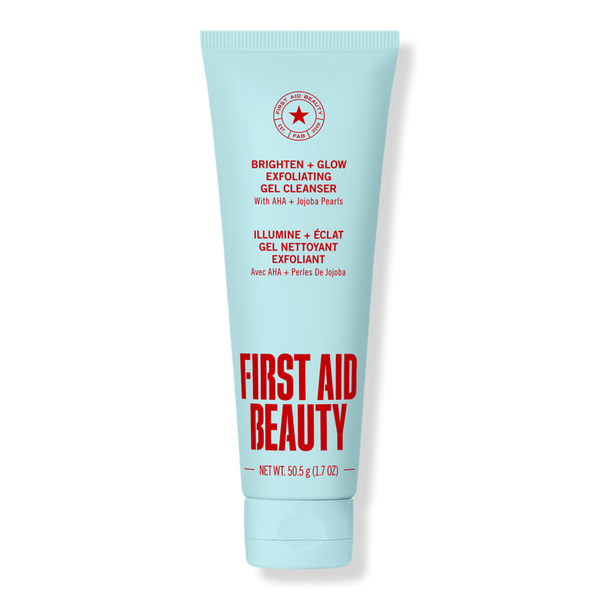 First Aid Beauty Brighten + Glow Exfoliating Gel Cleanser with AHA and Jojoba Pearls #1