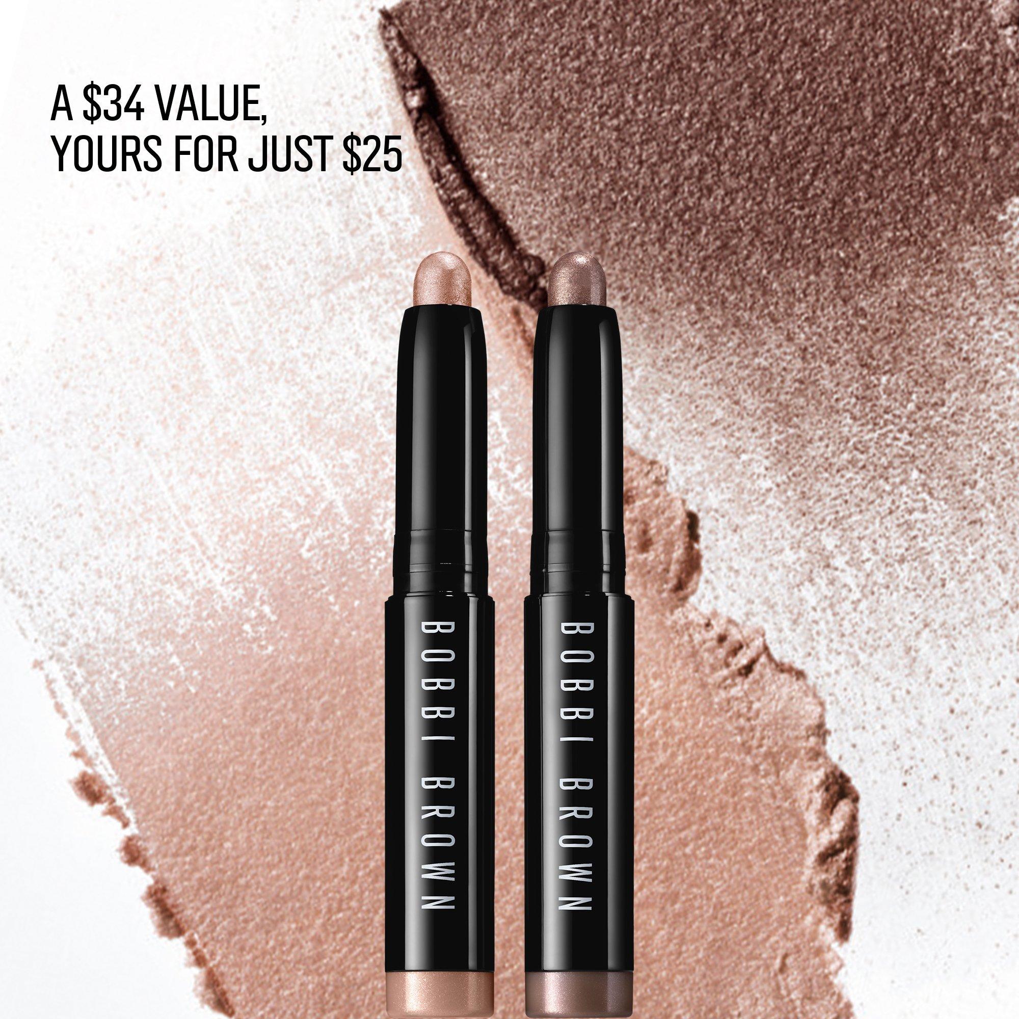 Набор из 2 стойких водостойких кремовых теней-стиков Bobbi Brown Long-Wear, мини-версия — фото 7