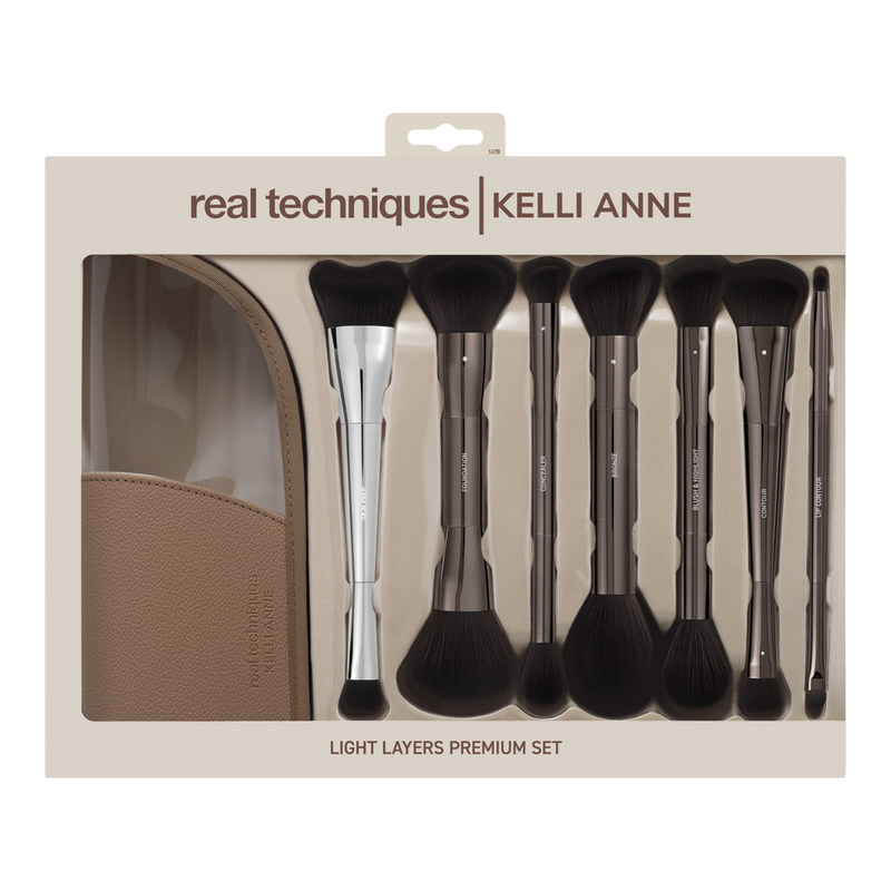 Real Techniques - Kelli Anne Light Layers Premium Makeup Brush Set