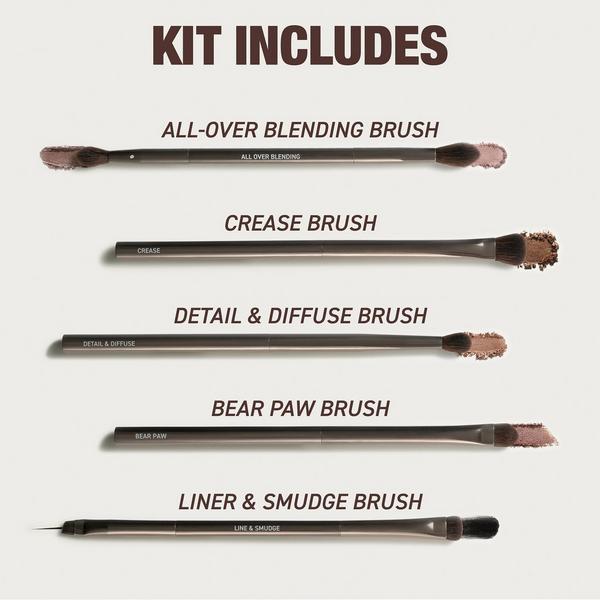 Set de brochas para maquillaje de ojos Kelli Anne Everything 4