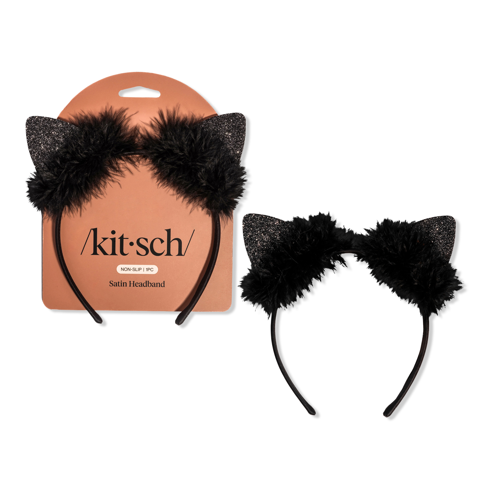 Kitsch Satin Cat Ears Headband #1