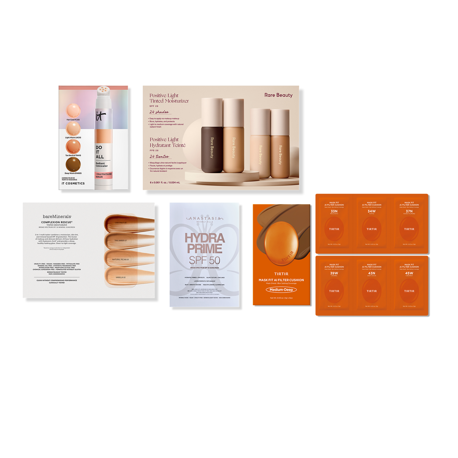 Variety - Dark Free 5 Piece Complexion Sampler with select $50