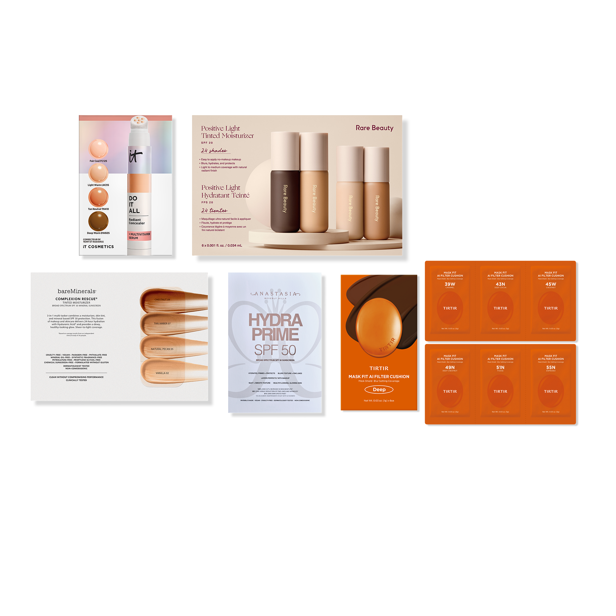 Variety Free 5 Piece Complexion Sampler with select $50 makeup shipped purchase #1