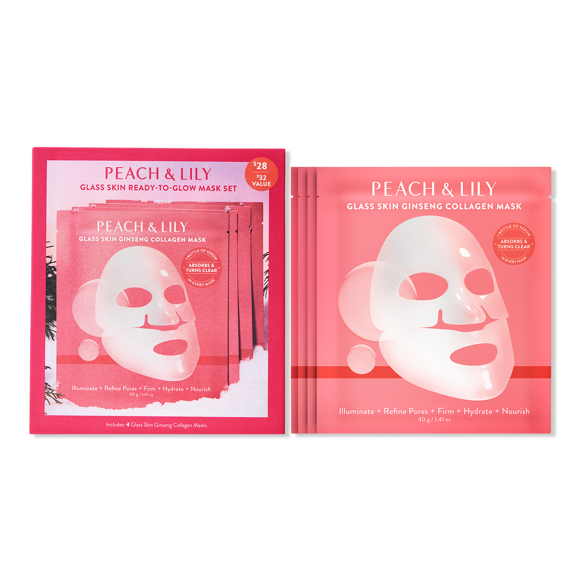 PEACH & LILY Glass Skin Ready-to-Glow Mask Set #1