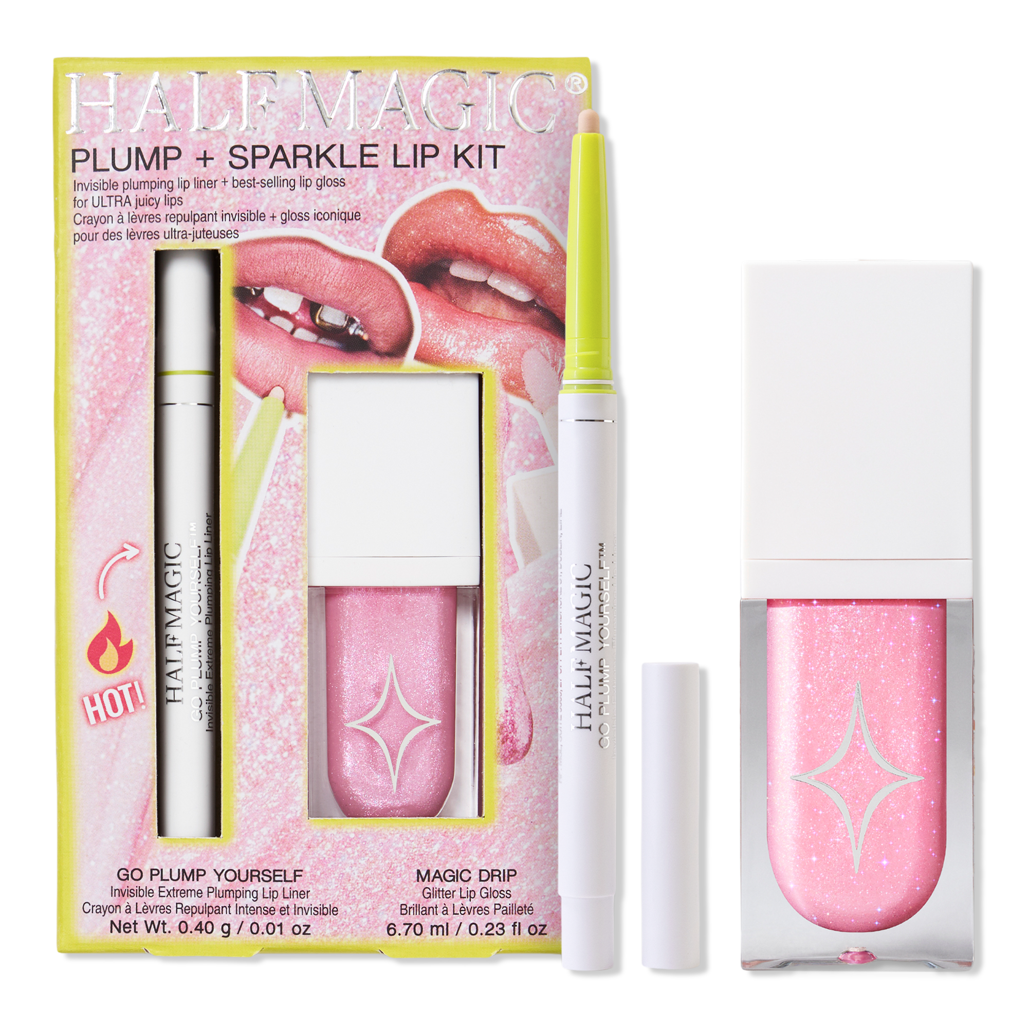 HALF MAGIC Plump + Sparkle Lip Kit #1