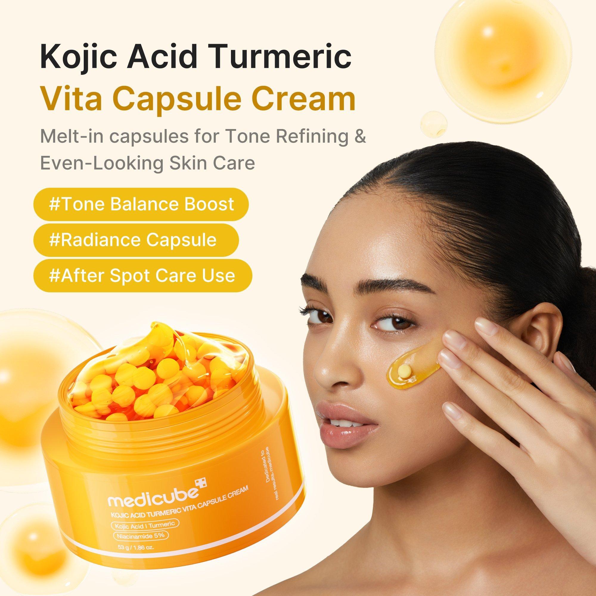 Капсульный крем medicube Kojic Acid Turmeric Vita с койевой кислотой и куркумой — фото 2