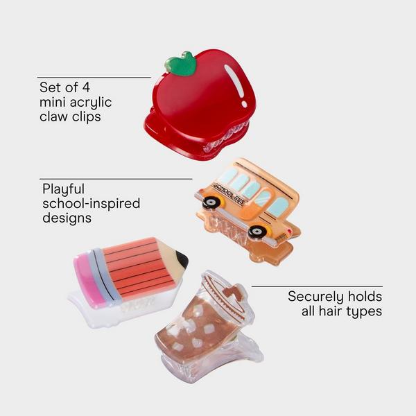 Conair Accessories Mini Acrylic Claw Clips 4pk #4