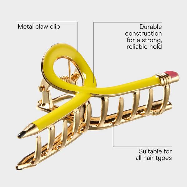 Conair Accessories Pencil Metal Claw Clip with Epoxy Detailing #4