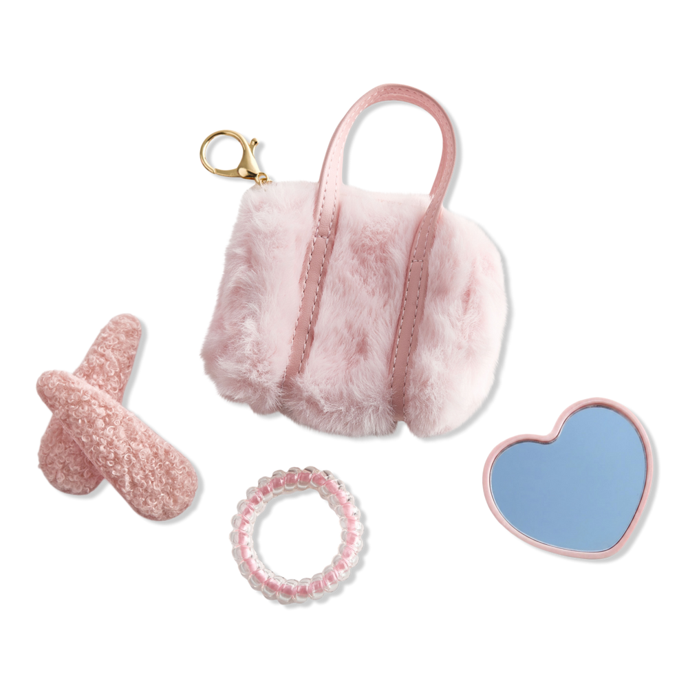 Product-obsessed Mini Bag with Keychain - Faux Fur Duffle