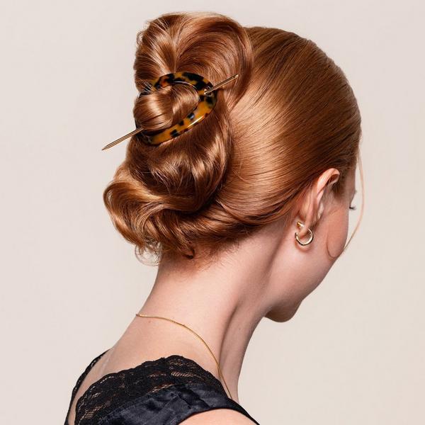 The Hair Edit Editorial Hoop & Pin Tortoise Barrette #2