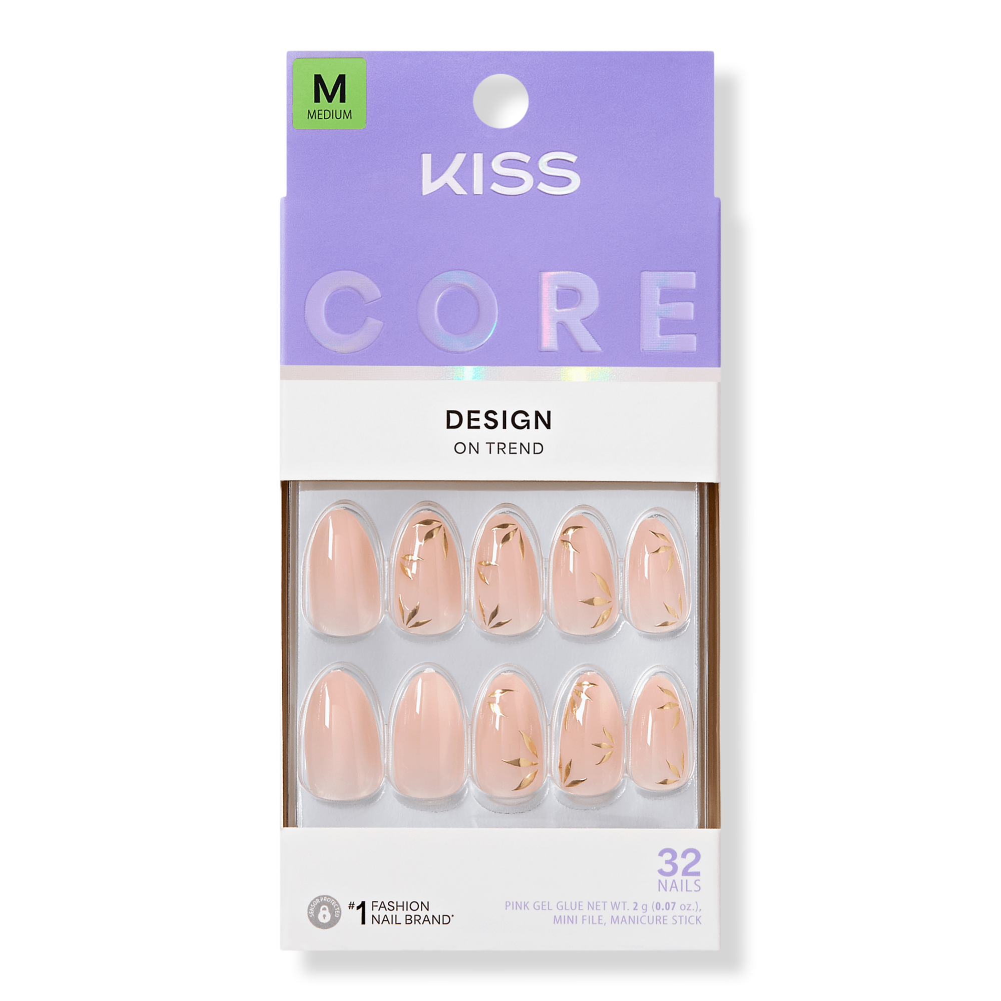 Kiss Core Design Medium Almond Press On Nails #1