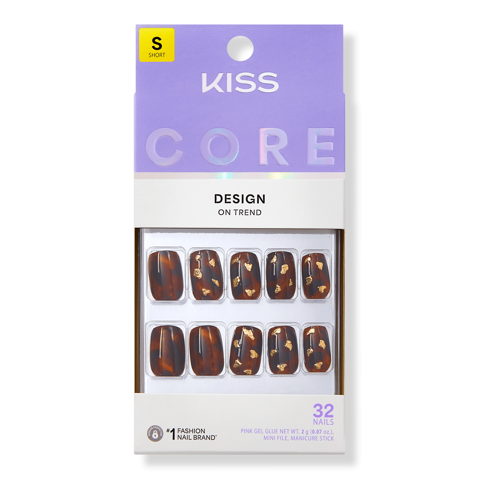Kiss Core Design Short Squoval Press On Nails, Your Time #1