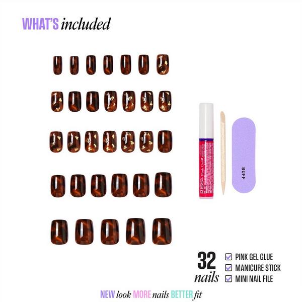 Kiss Core Design Short Squoval Press On Nails, Your Time #2