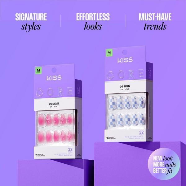 Kiss Core Design Short Squoval Press On Nails, Your Time #8