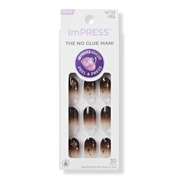Kiss Impress Design Short Oval Press On Nails, Corporate Girl #1