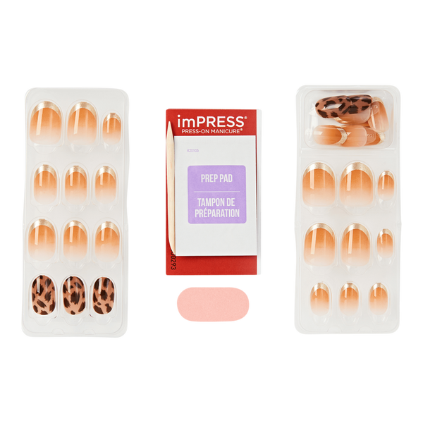 Kiss Impress French Design Short Oval Press On Nails #2