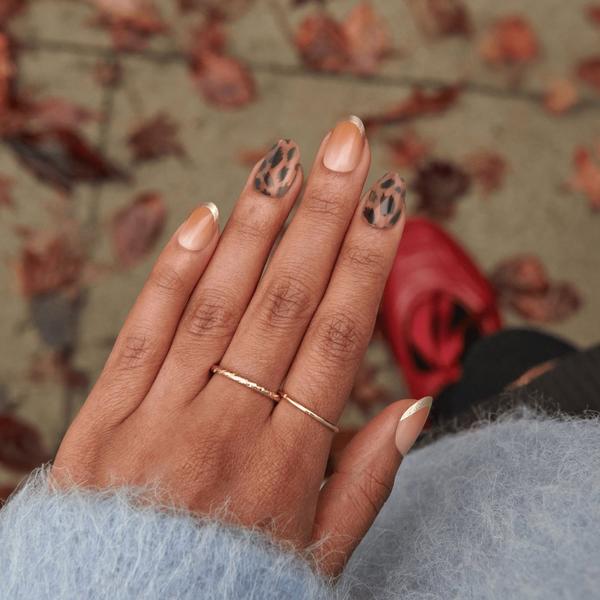 Kiss Impress French Design Short Oval Press On Nails #5