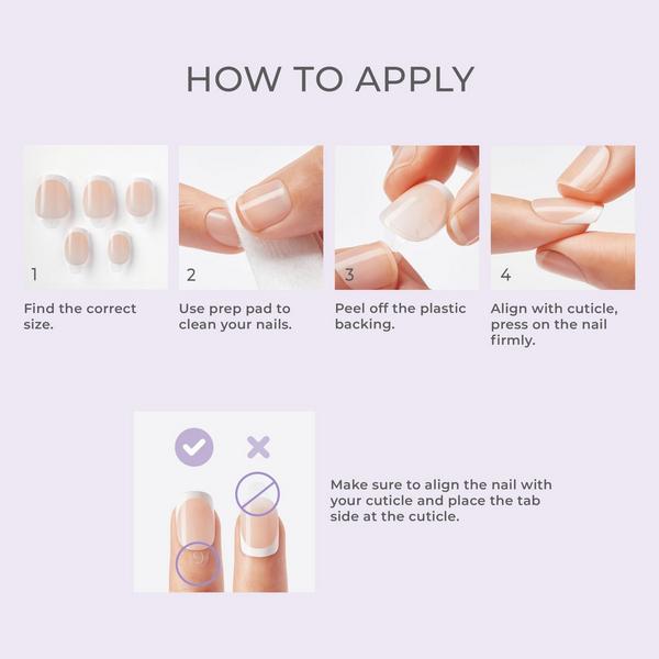 Kiss Impress French Design Short Oval Press On Nails #6