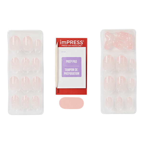 Kiss Impress Design Short Oval Press On Nails, Everice #2