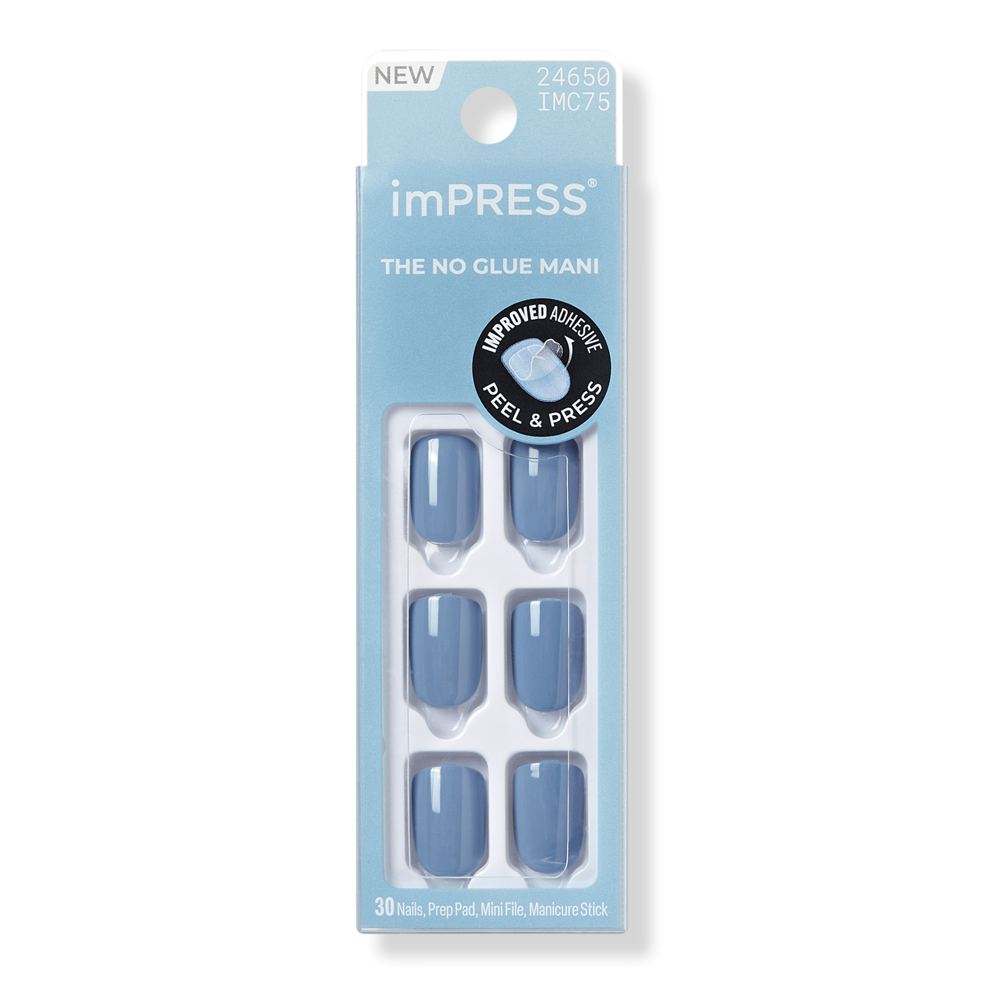 Kiss Impress Color Short Squoval Press On Nails #1