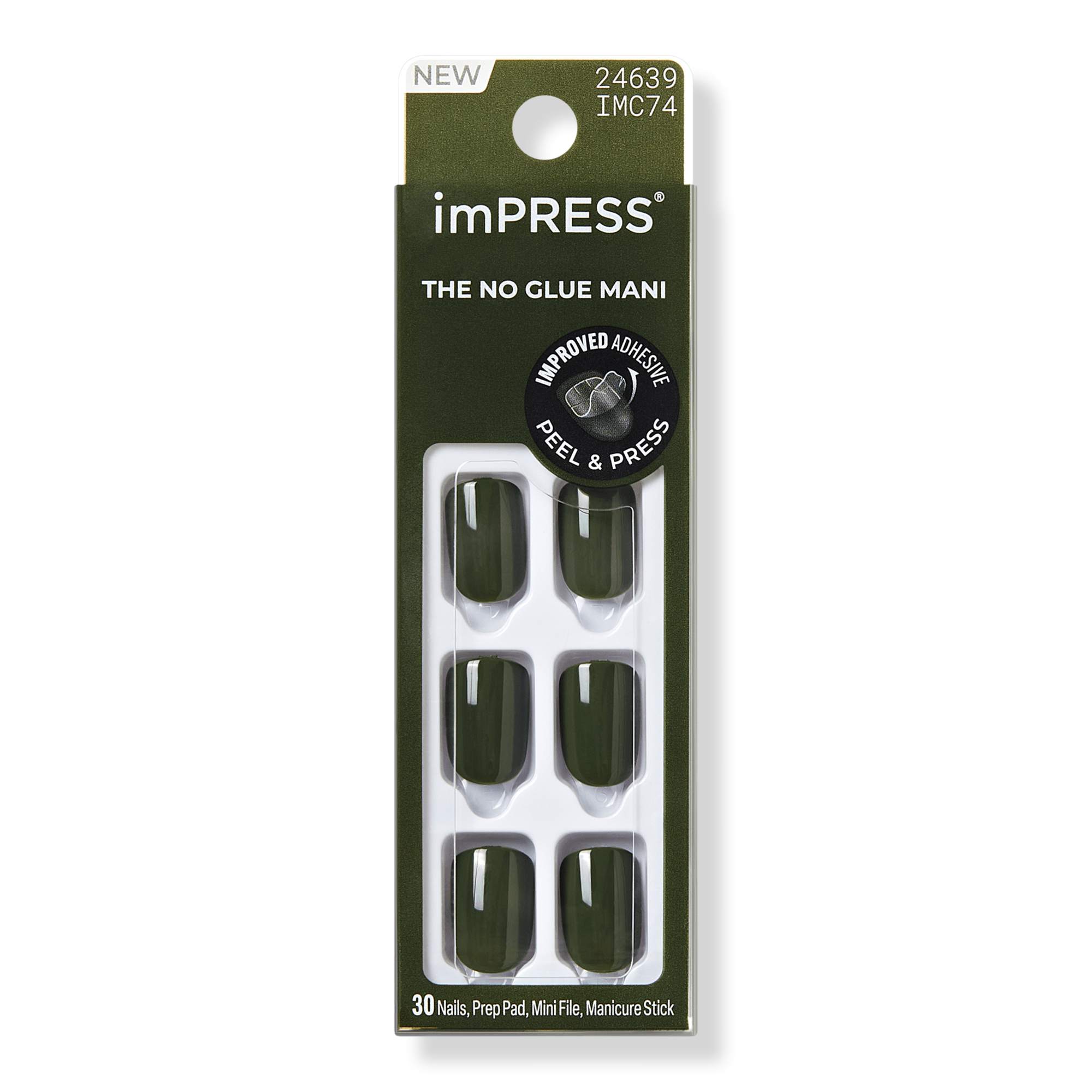 Kiss Impress Color Short Squoval Press On Nails #1